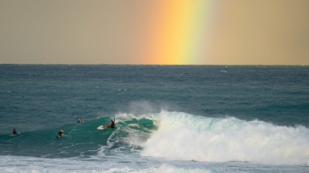 Surf with a rainbow